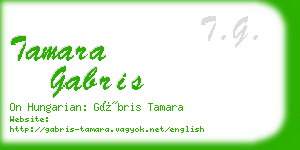 tamara gabris business card